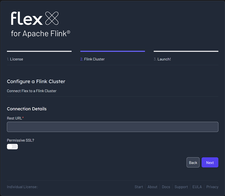 The Flex Setup Wizard UI
